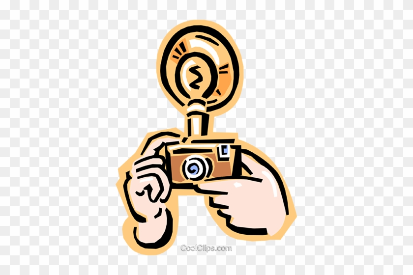 Camera Being Used Royalty Free Vector Clip Art Illustration - Animated Clip Art For Photography #1636635