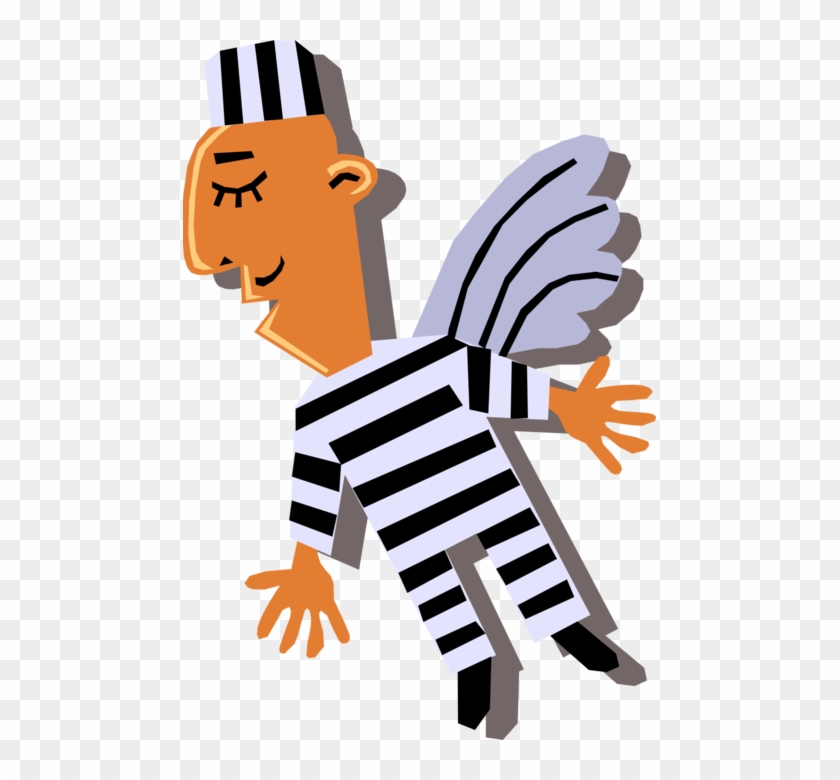 Vector Illustration Of Incarcerated Prisoner In Prison - Prisonnier Gif #1636671