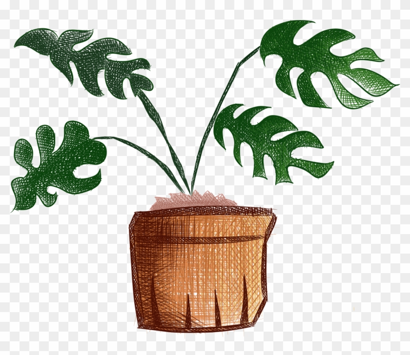 Hand Painted Plants Flowers Fresh Potted Png And Psd - Plants #1636840