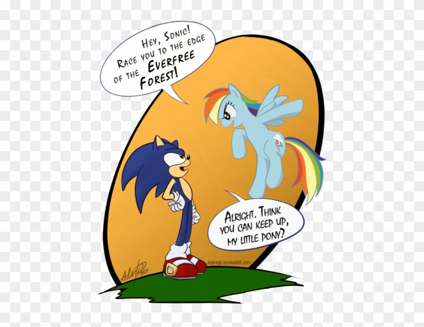 Adamrbi, Dead Source, Everfree Forest, Race, Rainbow - Rainbow Dash And Sonic #1636954