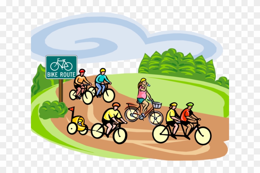 Bicycle Clipart Cool Bike - Riding Bike With Friends Clipart #1636996