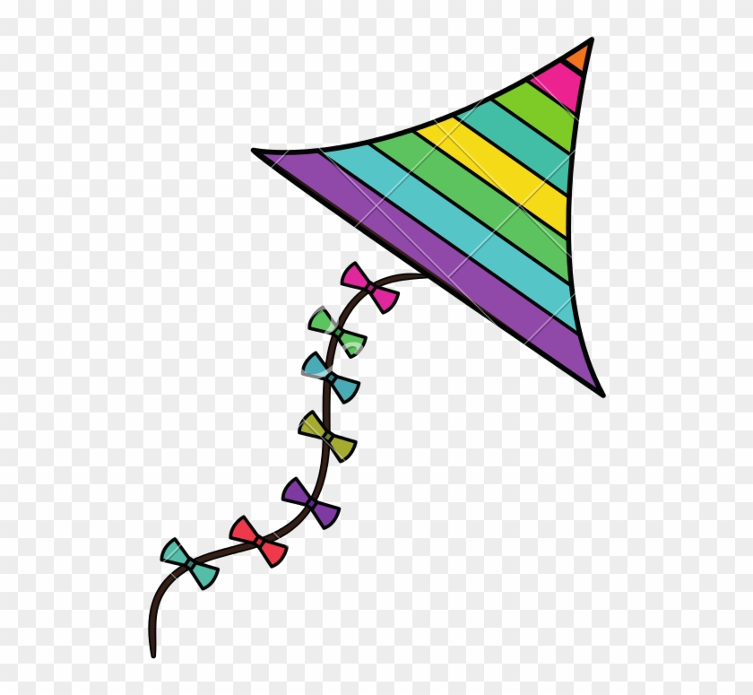 Colorful Flying Kite Isolated Icon - Colorful Flying Kite Isolated Icon #1637094