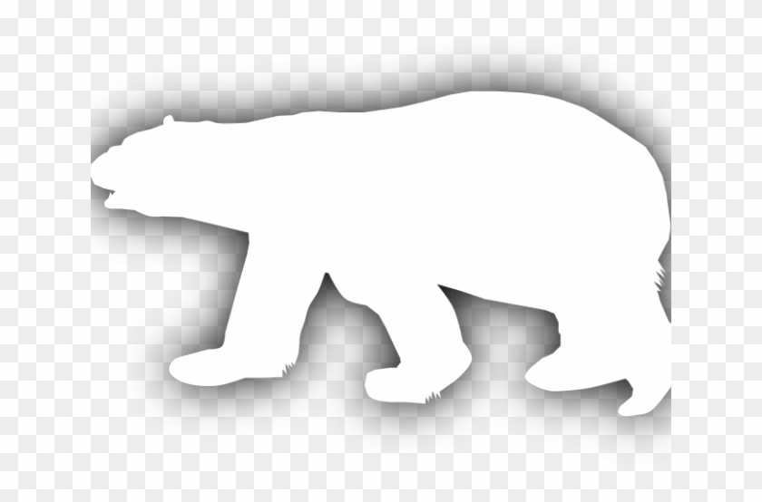 Polar Bear Clipart Transparent Background - Polar Bear Silhouette Clipart #1637117