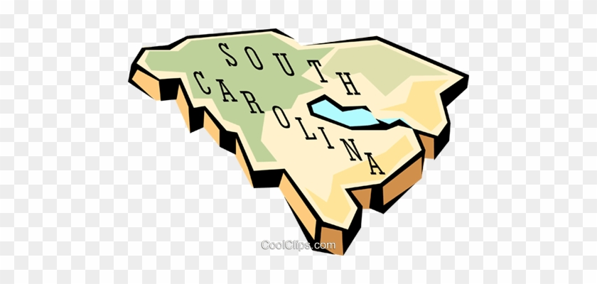 South Carolina State Map Royalty Free Vector Clip Art - South Carolina State #1637201