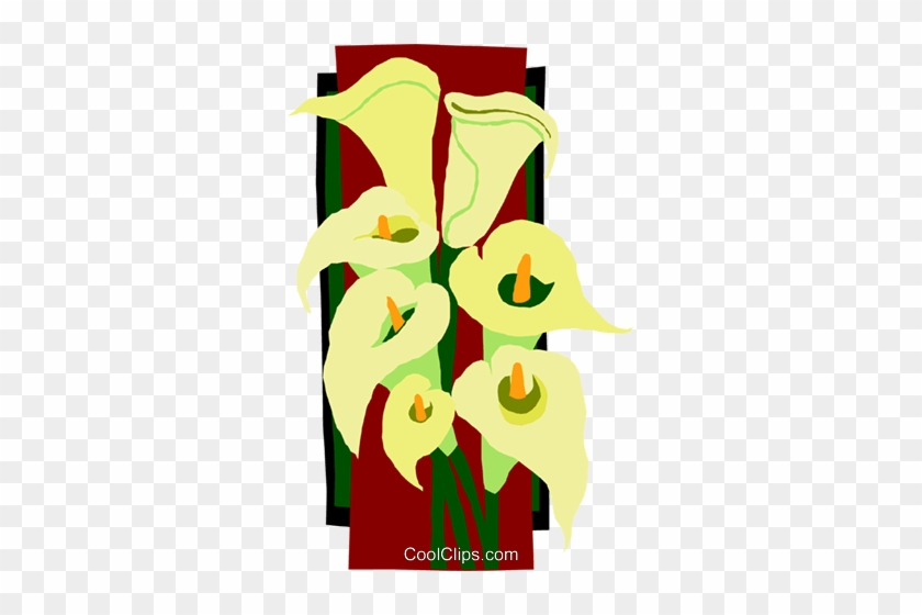 Lilies Royalty Free Vector Clip Art Illustration - Lilies Royalty Free Vector Clip Art Illustration #1637283