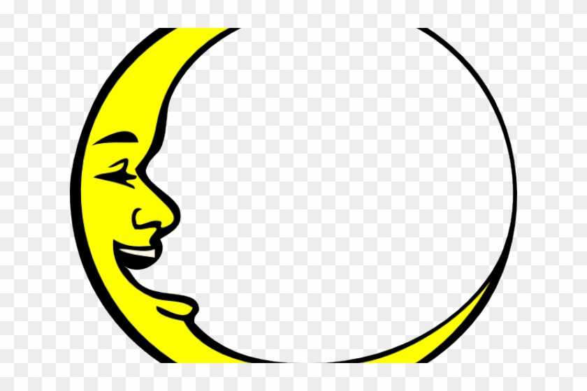 Crescent Clipart Moon Smile - Clipart Black And White Moon #1637418