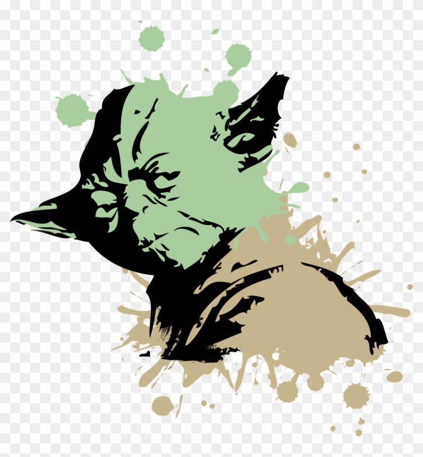 Star Wars Silhouette Yoda Head - Yoda Png #1637473