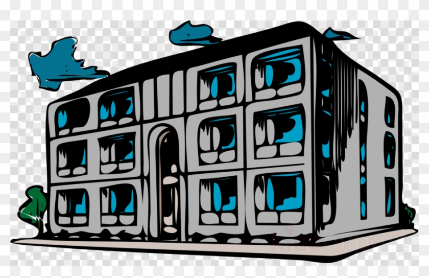 Condominium Clipart Condominium Apartment Clip Art - Run Down Building Clipart #1637521