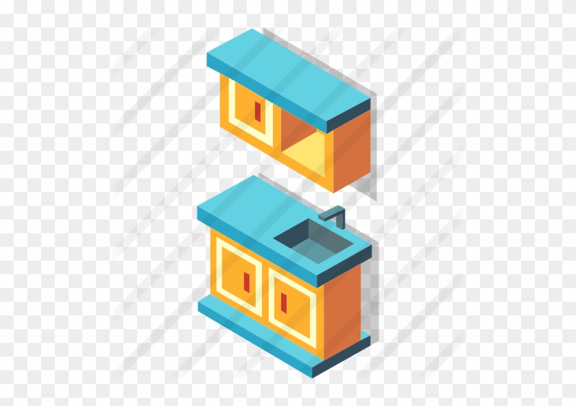 Kitchen Cabinet Free Icon - Isometric Cabinet #1637530