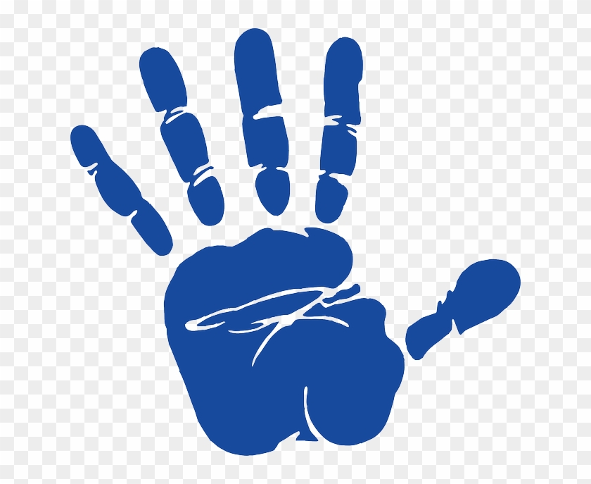 Blue Hand Print - Hand Clipart Transparent Background #1637595