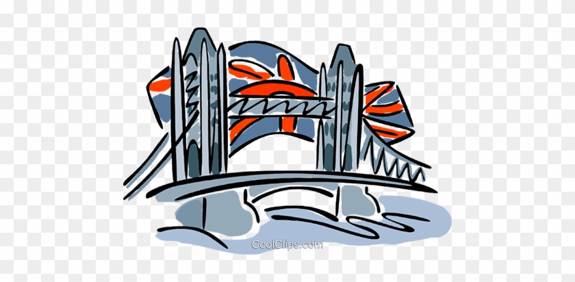 The Tower Bridge Royalty Free Vector Clip Art Illustration - The Tower Bridge Royalty Free Vector Clip Art Illustration #1637693
