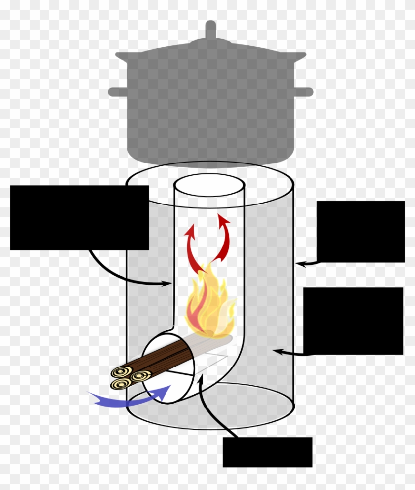 File - Rocket Stove - Svg - Concrete Rocket Stove #1637796