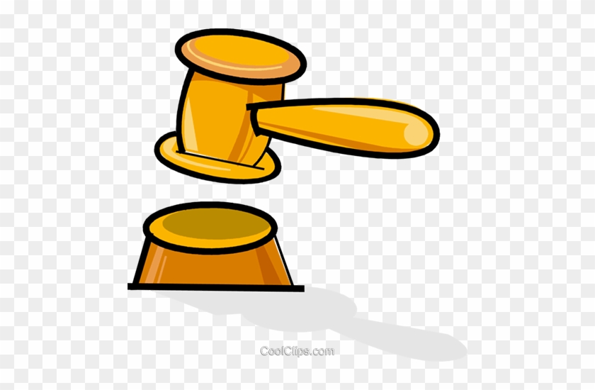 Judge's Gavel Royalty Free Vector Clip Art Illustration - Judge's Gavel Royalty Free Vector Clip Art Illustration #1637896