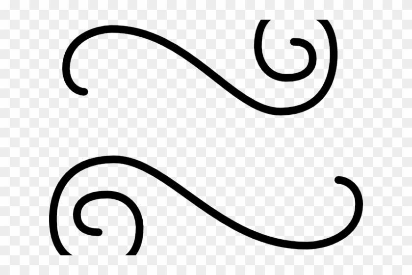 Line Art Clipart Squiggly - Transparent Wedding Scroll Clipart Black And White #1637940