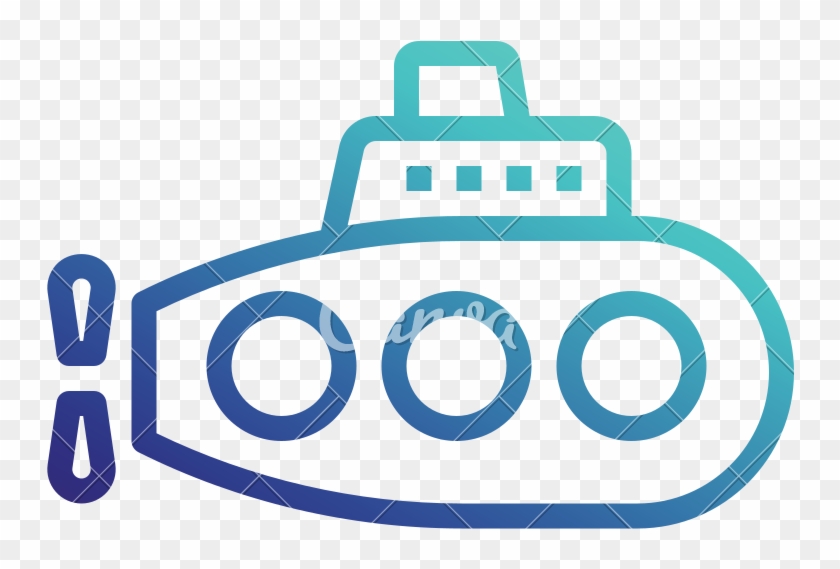 Nautical Submarine Underwater Sea Icon - Nautical Submarine Underwater Sea Icon #1638462