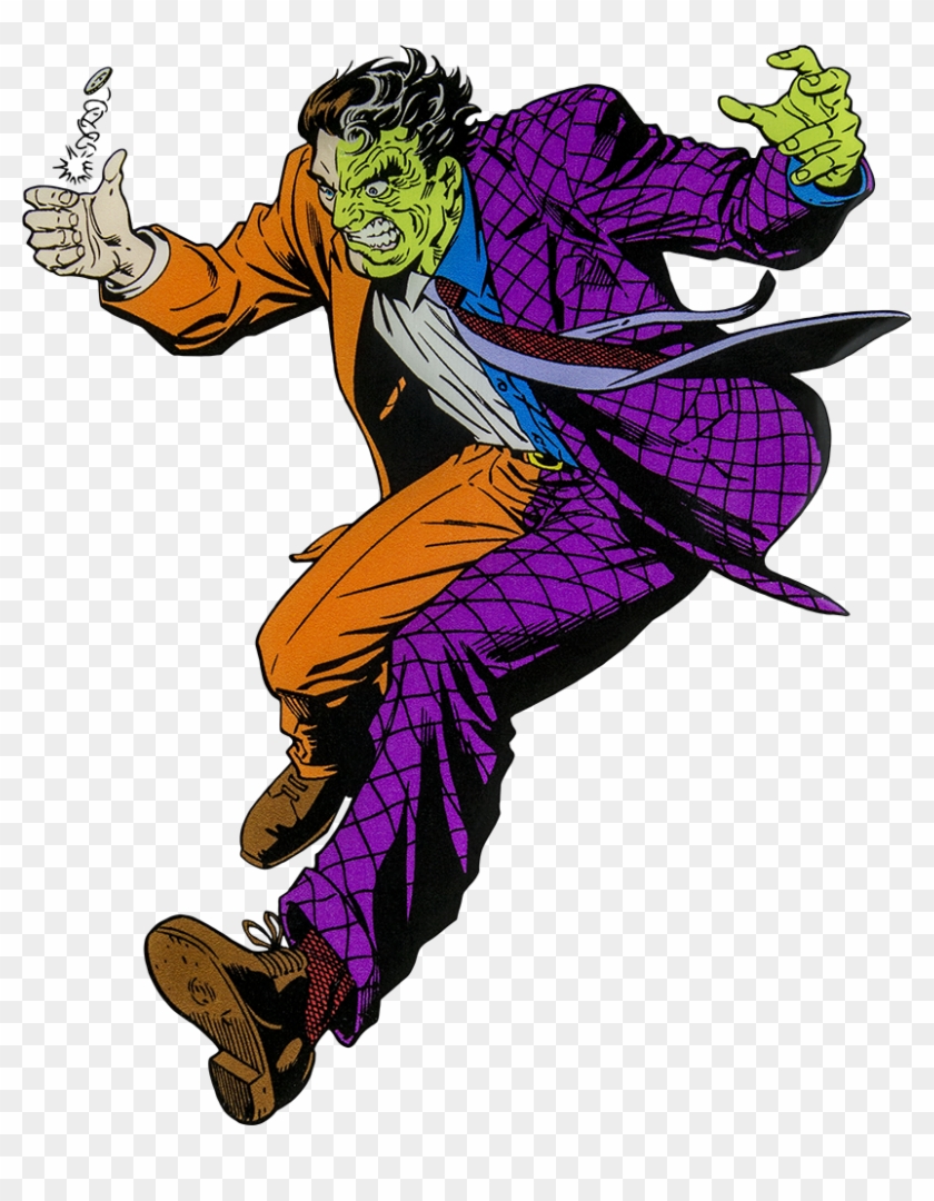 Two Face Character Lensed Emblem - Two Face Comics Png #1638612