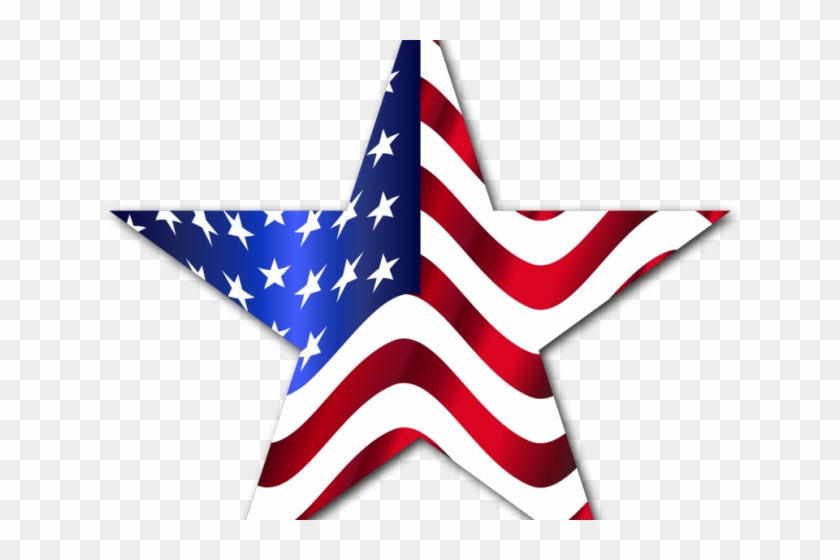 Map Flag Clipart Star - Star With American Flag #1638774