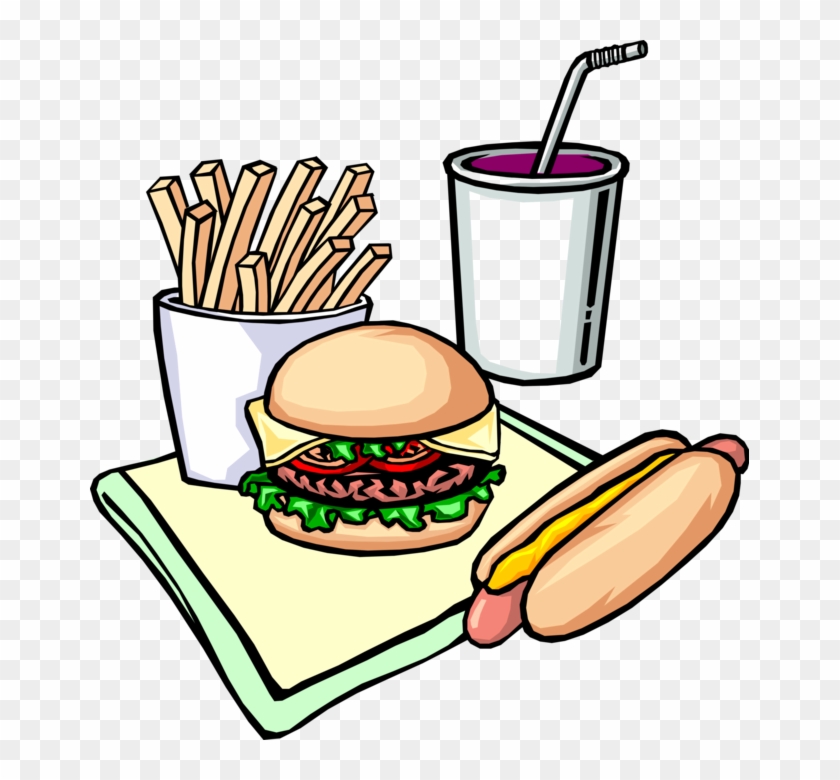 659 X 700 1 - Burger Fries Hotdog Cartoon #1639044