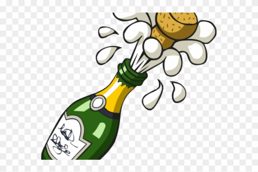 Champagne Clipart New Years Eve - Popping Champagne Clipart #1639358