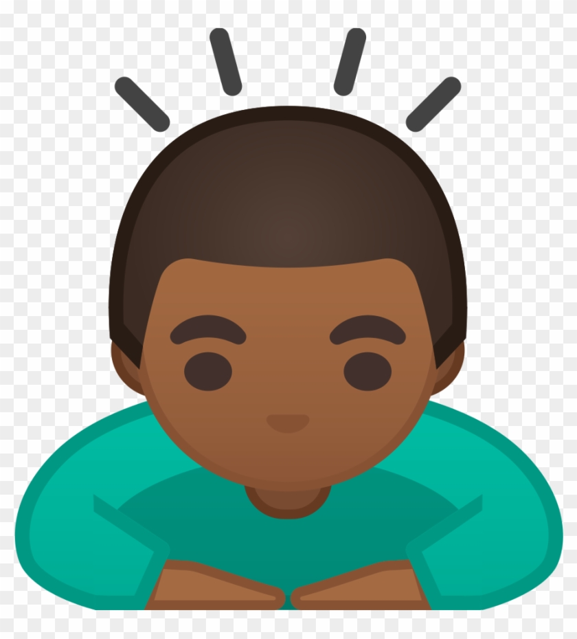 Man Bowing Medium Dark Tone Icon Noto - Emoji Persona Png #1639682