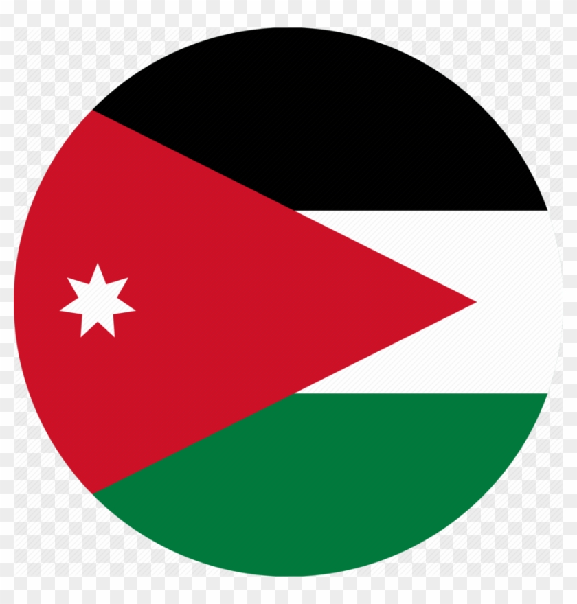 Flags With More Than One Star Clipart Flag Of Jordan - Jordan Flag Round Png #1639750