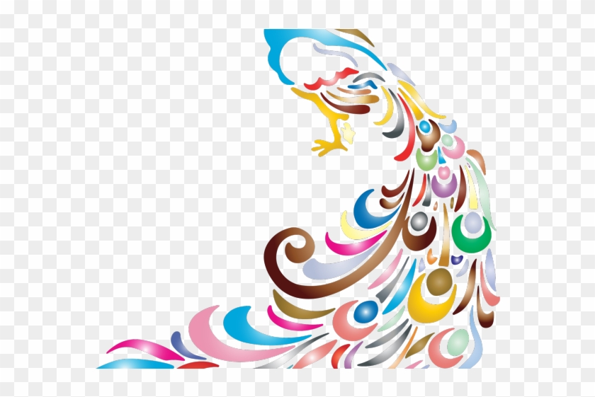Peacock Clipart Vector - Transparent Background Peacock Clipart #1640067