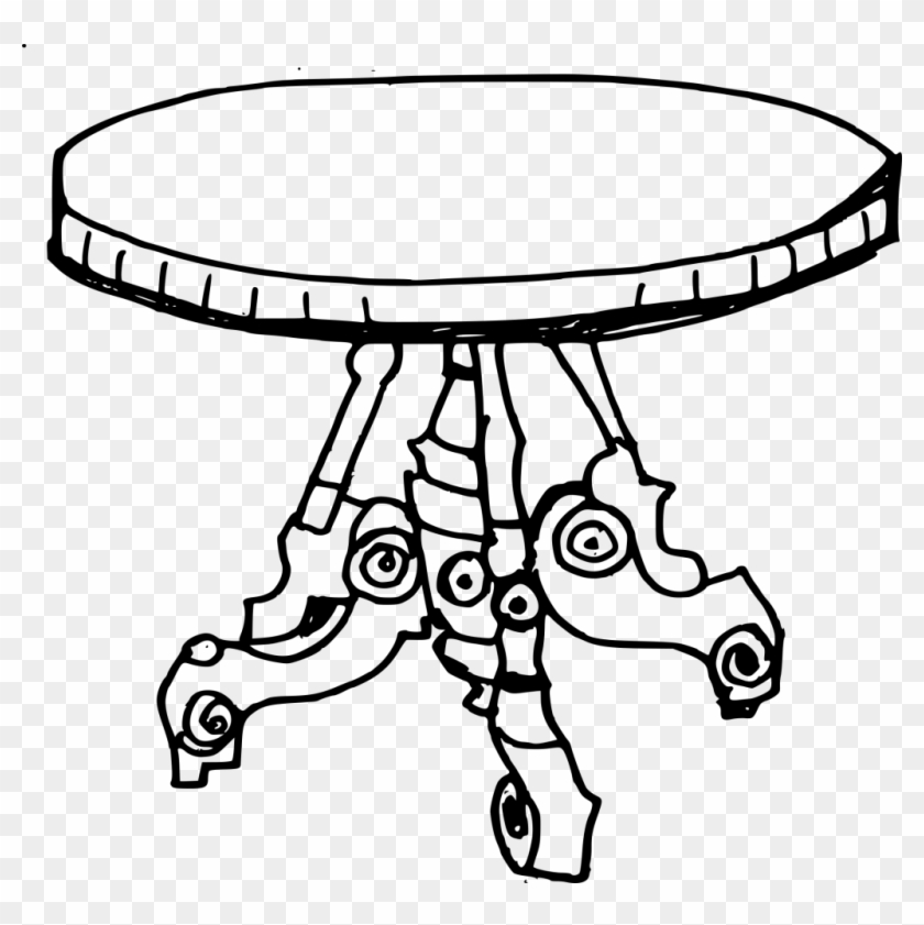 2156 × 2057 Px - Antique Table Drawing #1640116