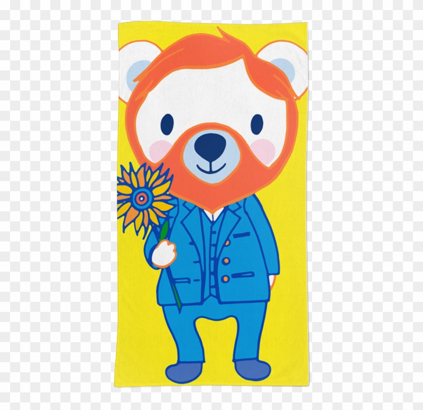 Toalha Vincent Bear Gogh De Nanda Corrêana - Cartoon #1640286
