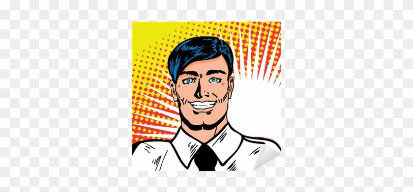 Satisfied Smiling Businessman - Pop Art Man #1640455