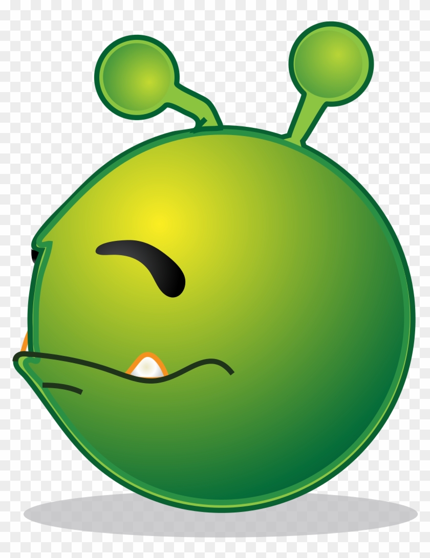 Smiley Green Alien Satisfied - Alien Smiley #1640462
