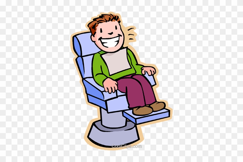 Dentist Clipart 92651 In Dentist Chair Getting Check - Cartoon In Dentist Chair #1640499
