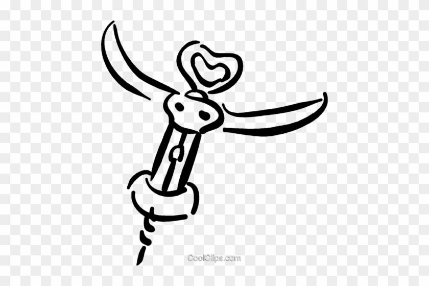 Corkscrew Royalty Free Vector Clip Art Illustration - Corkscrew Clip Art #1640546