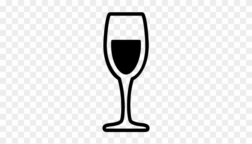 Glass Of Wine Vector - Champagne Stemware #1640553