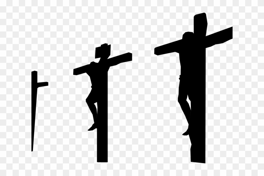 Nail Clipart Crucifix - Silhouette Three Crosses #1640581