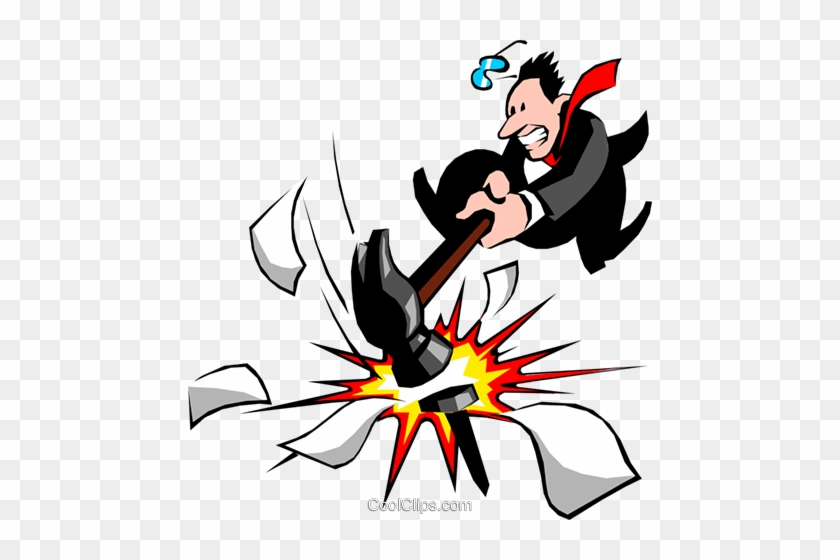 Hitting The Nail On The Head Royalty Free Vector Clip - Clip Art #1640800