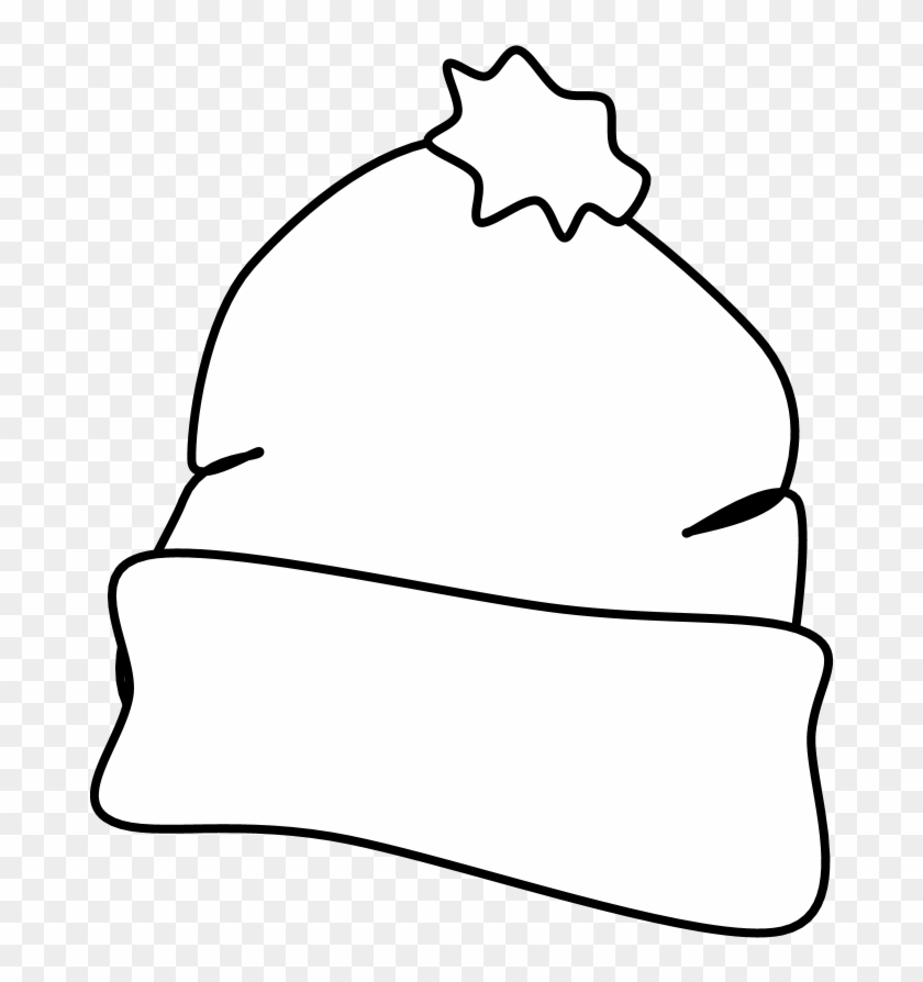 Hat, Winter, Black And White, Style 2, - Hat, Winter, Black And White, Style 2, #1640975