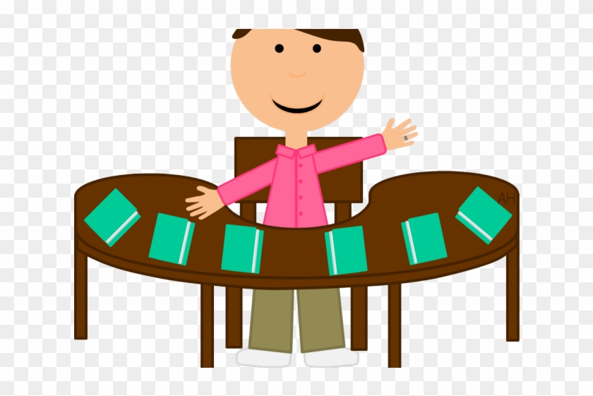 Table Clipart Student - Teachers Desk Clipart #1641039