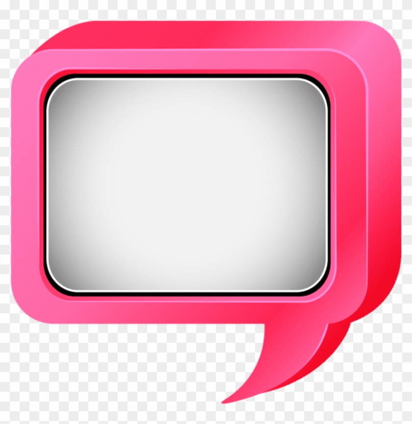 Free Png Download Bubble Speech Pink Png Clipart Png - Television Set #1641072