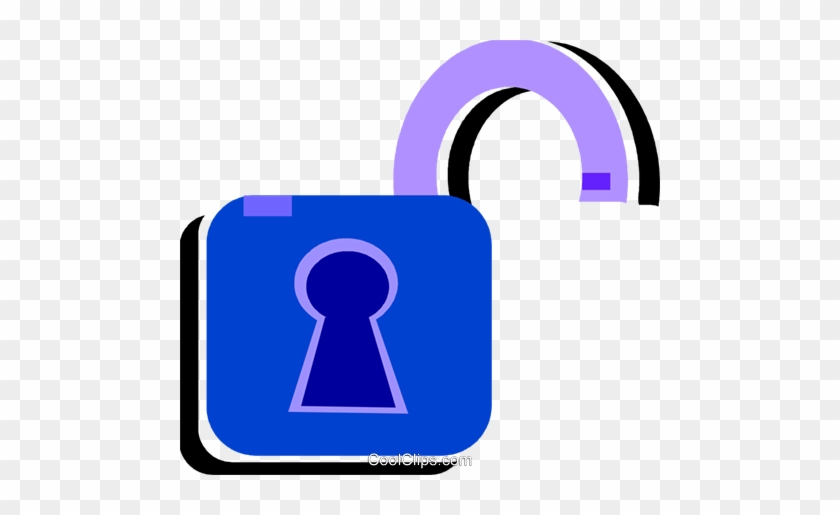 Open Padlock Royalty Free Vector Clip Art Illustration - Open Padlock Royalty Free Vector Clip Art Illustration #1641386