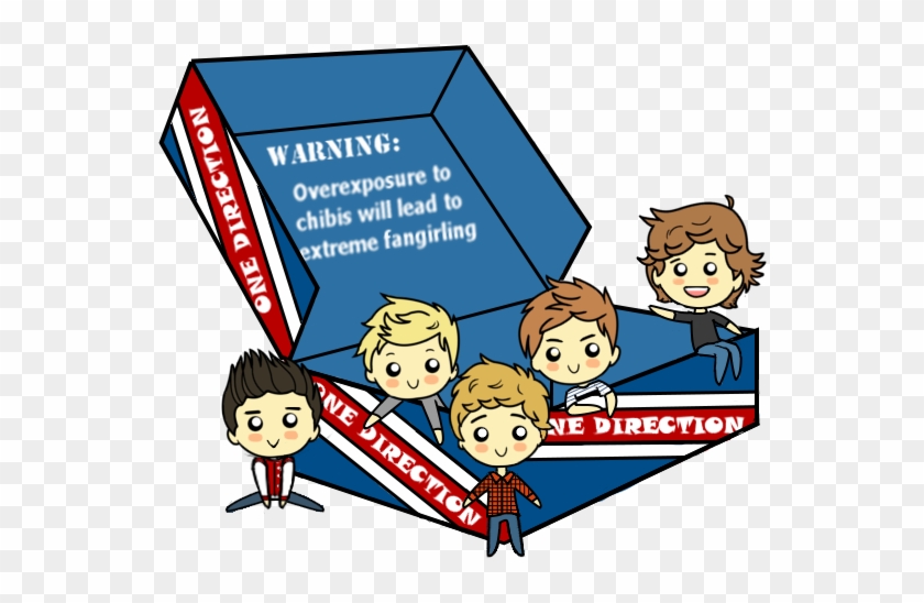 Chibi One Direction In A Box By Pinkythehedgehog101 - Cartoon - Free  Transparent PNG Clipart Images Download
