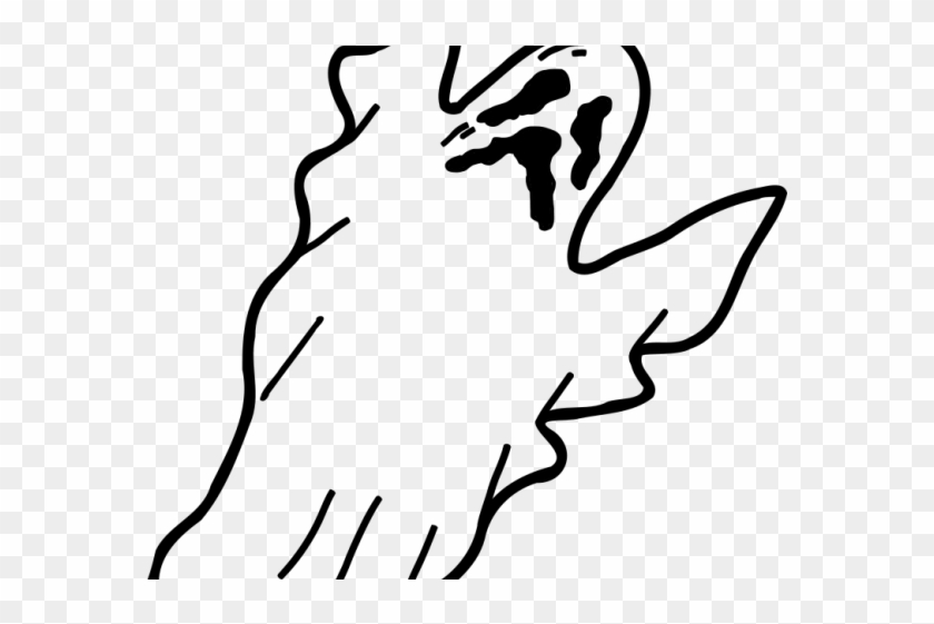 Drawn Ghostly Ghost Face - Spooky Ghost Clipart #1642326