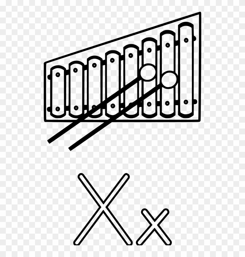 Xylophone Black And White Clip Art #1642456