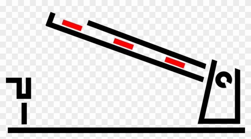 Vector Illustration Of Vehicular Traffic Barrier Gate - Bahnübergang Clipart #1642496