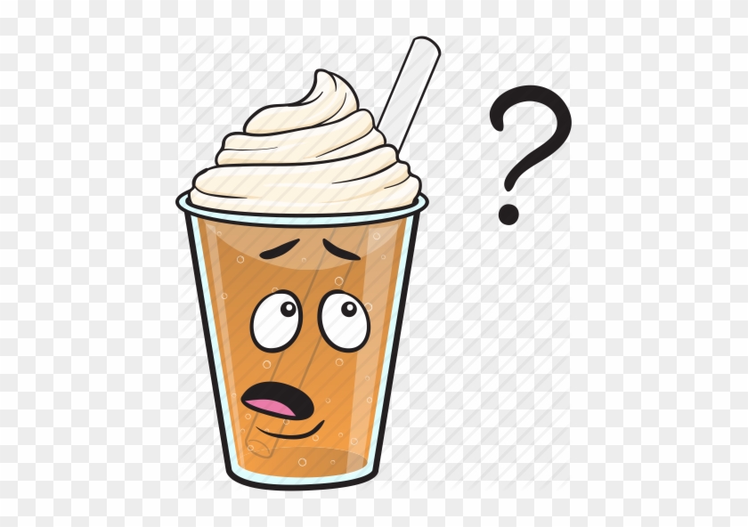 Iced Coffee Cartoons By Vector Toons Cartoon - Frappe Emoji #1642636