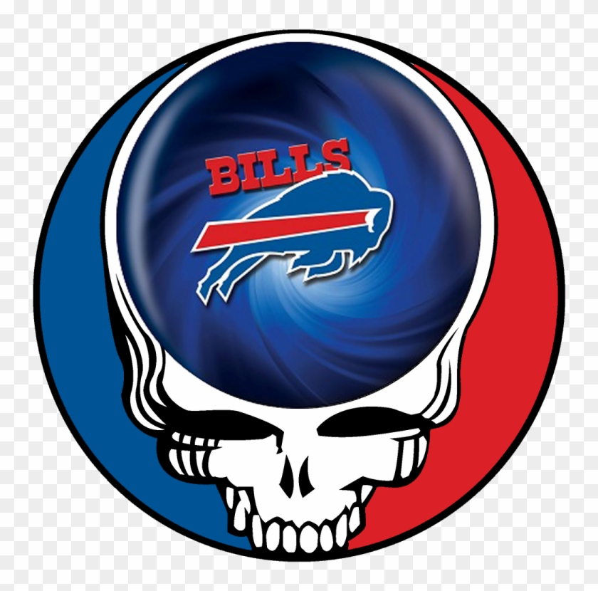 Buffalo Bills Skull Logo Iron On Stickers Heat Transfer - Grateful Dead Steal Your Face #1642745