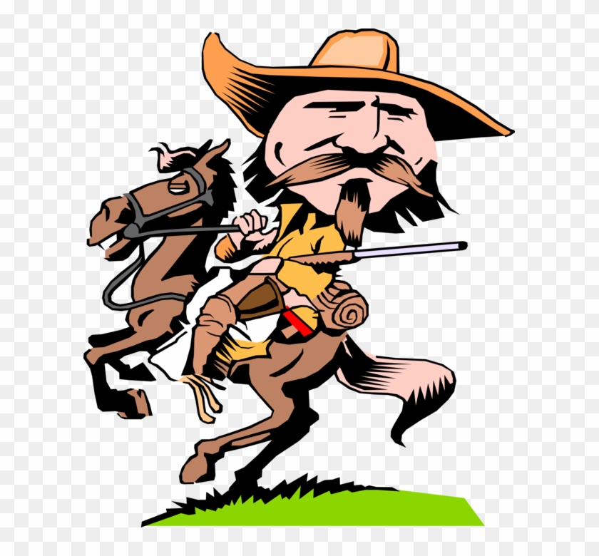 Vector Illustration Of "wild Bill" Buffalo Bill Hickok - Cartoon ...