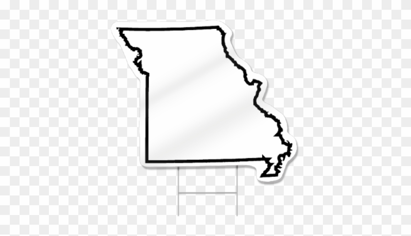 Missouri Shaped Yard Sign - Missouri Shaped Yard Sign #1642902
