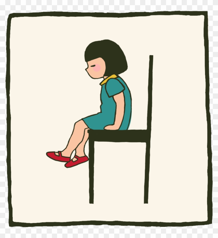 The Sitter Has No Foot And Back Support And Is Using - Cartoon #1643083