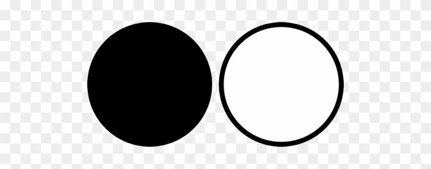 Transparent Circle On White Background Clipart - White Circle Black Border Png #1643228
