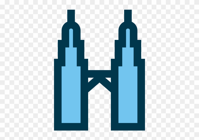 Petronas Twin Tower Free Icon - Malaysia Twin Tower Icon #1644442